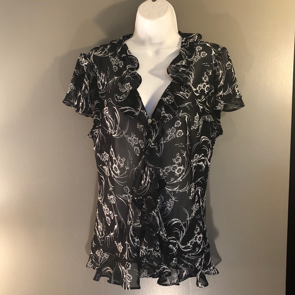 Chaps sheer blouse
